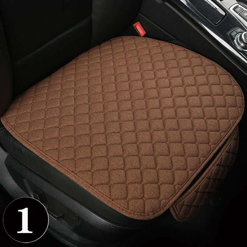 Big Size Linen Flax Car Seat Cover Protector Front Seat Backrest Cushion Pad Mat Auto Front Interior Styling Truck SUV or Van