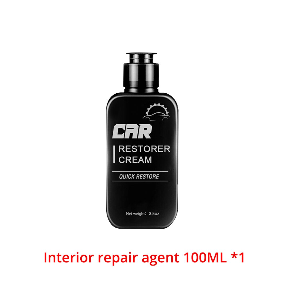 Car Restorer Cream Quick Restorer Paste 100ml Auto Plastic Leather Refurbishment Agent Washable Refresh Aging Surfaces Car Care