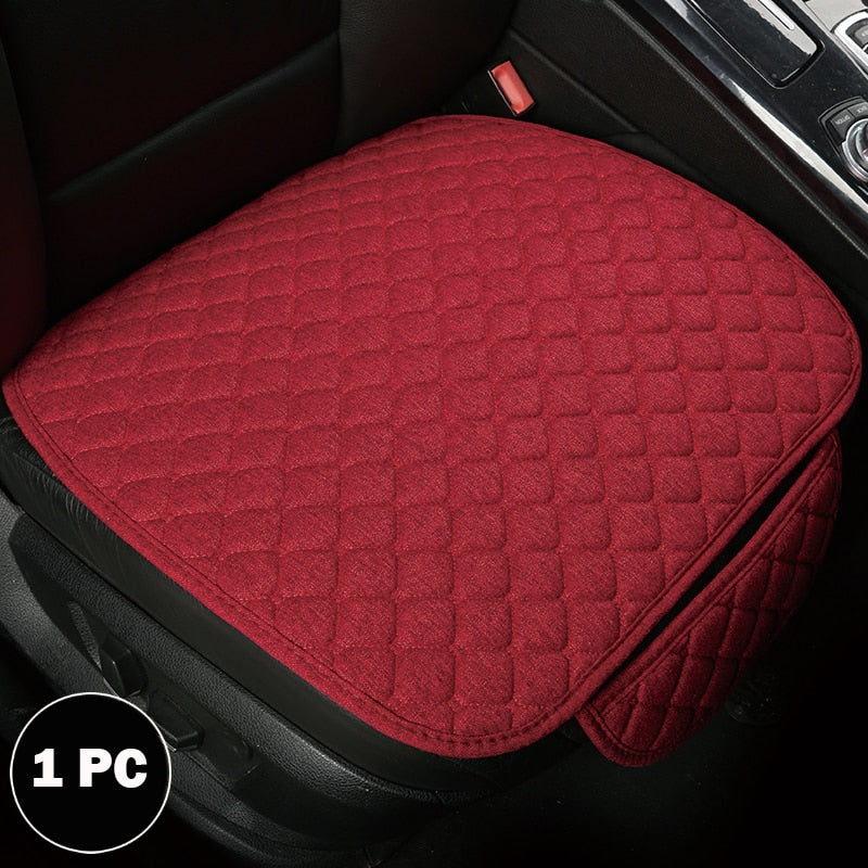 Big Size Linen Flax Car Seat Cover Protector Front Seat Backrest Cushion Pad Mat Auto Front Interior Styling Truck SUV or Van