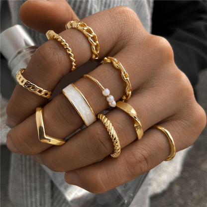 Hip Hop Cross Ring On Finger Chains Adjustable Jewelry Rings for Men Women Gothic anillos Aesthetic Rings 2023 Trend Accessories