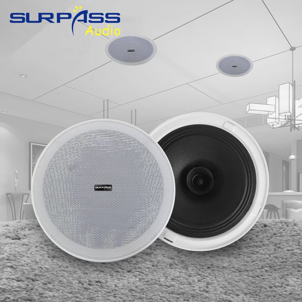 Surpass Audio Surround Sound Speakers System 6inch Ceiling Loudspeakers 8Ohm Roof Speaker for Home Background Music Audio Cinema