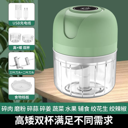 Rechargable Garlic Chopper Paste Machine Meat Grinder Mincer Auxiliary Food Machine Chili Vegetable Crusher Masher Kitchen Tools