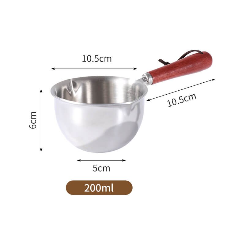 Stainless Steel Mini Frying Pan Household Hot Oil Pan Boiled Eggs Hot Chocolate Hot Milk Pot Household Multi-purpose Pot