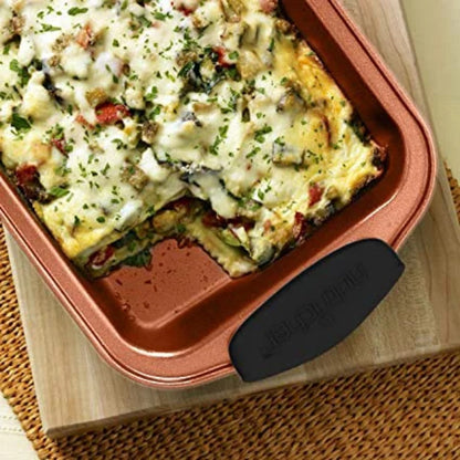 Free shipping 8 Piece, Copper Non-stick Carbon Steel Bake Pan Set