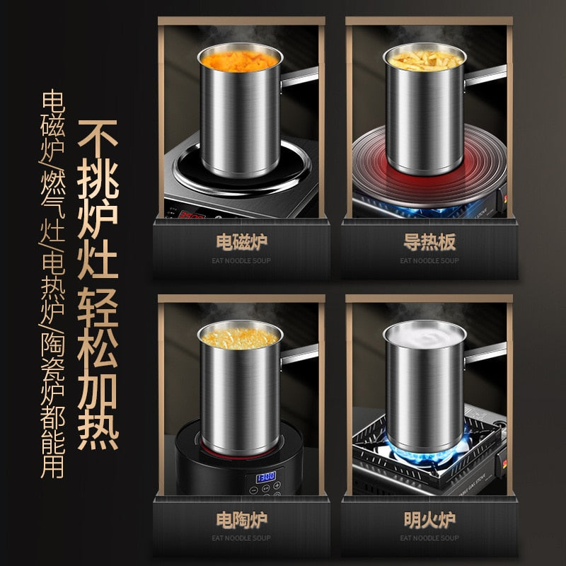 Household Small Fryer With Filter German 304 Stainless Steel Fryer Heightened and Deepened Oil-saving Pan Deep Cookware Kitchen