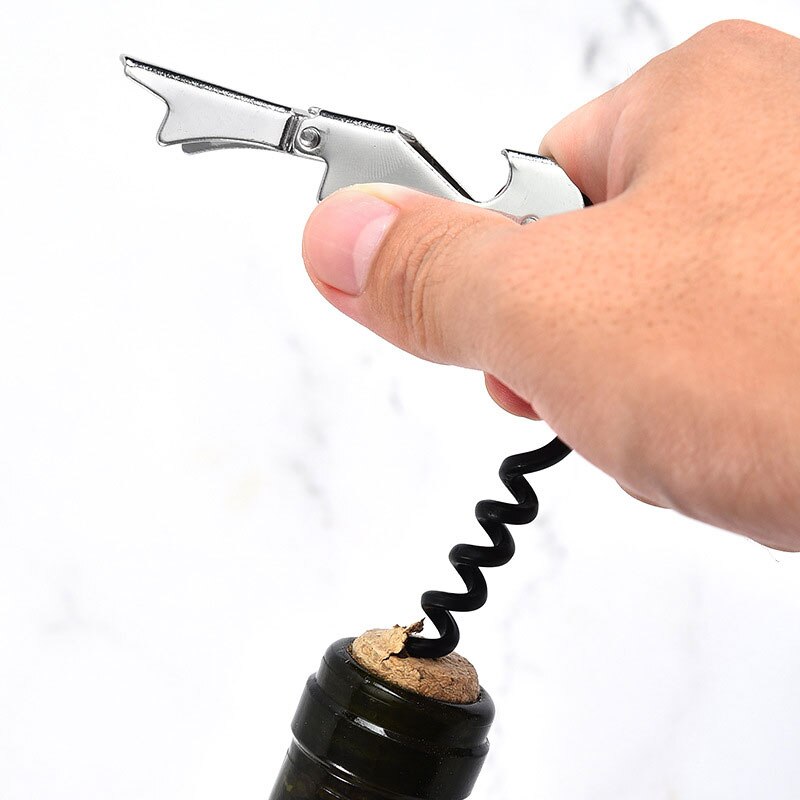 Multifunctional Wine Bottle Opener Seahorse  Stainless Steel  Beer Corkscrew Knife Kitchen Gadget Bar Accessories