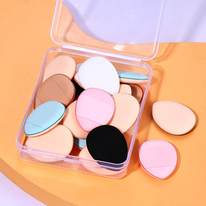 5/10/20 Pcs Mini Finger Puff Foundation Powder Detail Makeup Sponge Face Concealer Cream Blend Cosmetic Accessories Makeup Tools