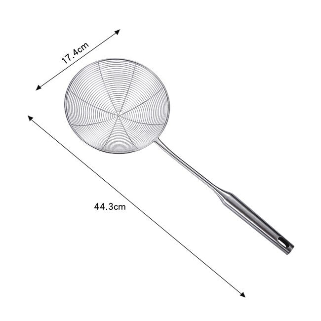 Premium 304 Stainless Steel Spider Mesh Strainer & Colander Ladle Skimmer Cooking Tool Kitchenware Heat-resistant