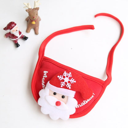 Funny Dog Christmas Hat Pets Santa Bibs New Year Party Cosplay Costume Puppy Cap Cute Cats Bandana Clothes Accessories Gift