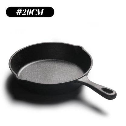 Seasoned Cast Iron Griddle Pan Cooking Fried Kitchen Tool Steak Pot Breakfast Wok Steak Egg Frying Pan Pancake Pot Set Nonstick