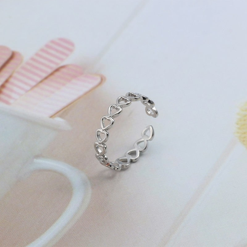 Cat Ear Finger Rings Open Design Cute Footprints Fashion Jewelry Ring For Women Young Girl Child Gift Adjustable Animal Ring