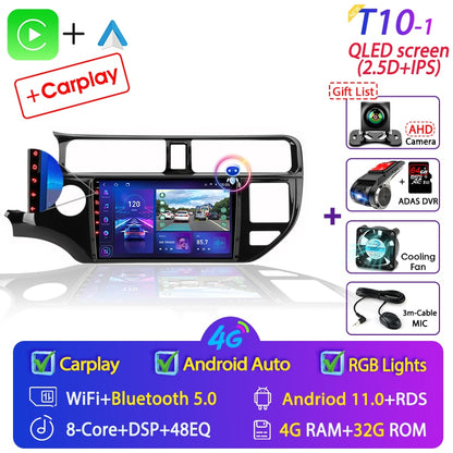 Android 11 2 Din for KIA RIO 2011-2015 Car Radio Multimedia Video Player GPS Navigation MP5 DVD Speakers Stereo Audio Carplay 9"