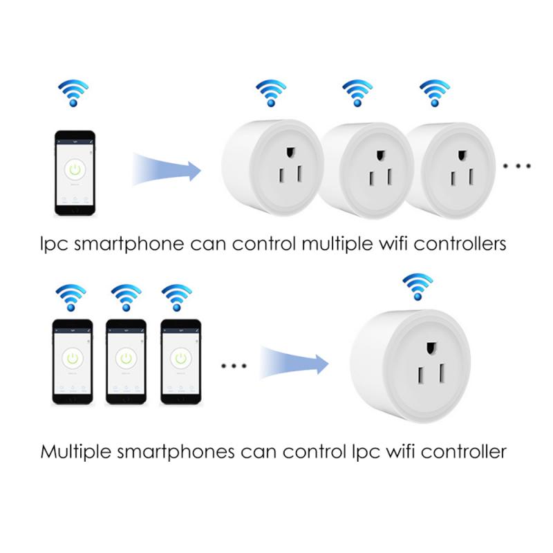 CORUI 10A US WiFi TUYA Smart Plug Socket Remote Control Home Appliances Smart Living Works With Alexa Google Home No Hub