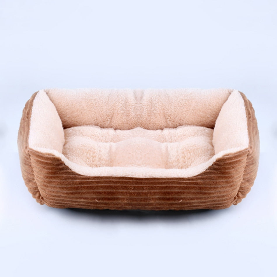 Bed for Dog Cat Pet Square Plush Kennel Medium Small Dog Sofa Bed Cushion Pet Calming Dog Bed House Pet Supplies Accessories