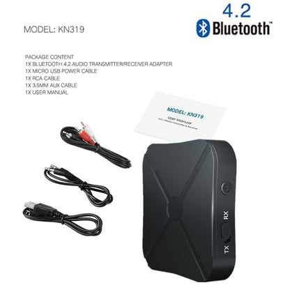 PzzPss Bluetooth 5.0 4.2 Receiver and Transmitter Audio Music Stereo Wireless Adapter RCA 3.5MM AUX Jack For Speaker TV Car PC