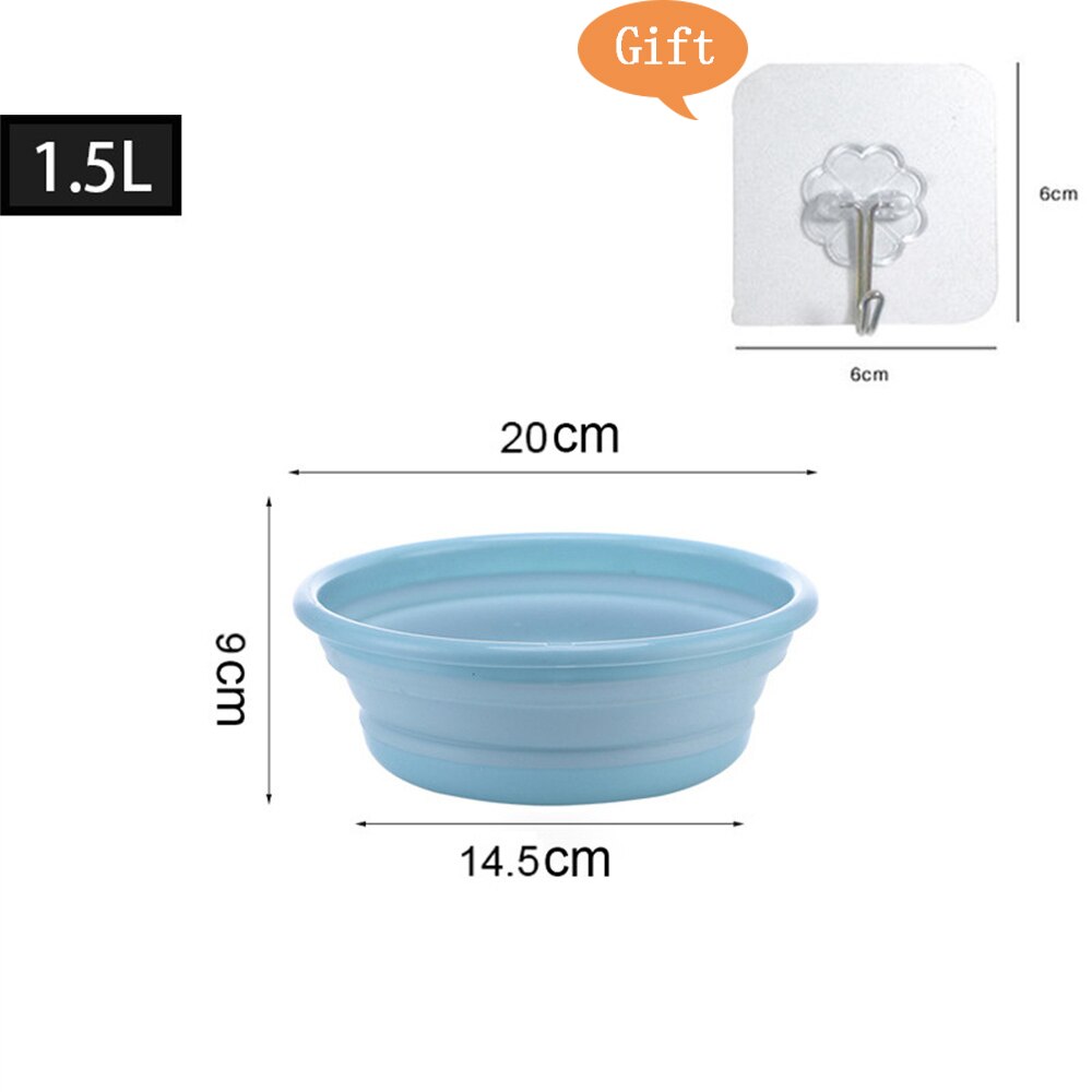 Portable Foldable Basin Silicone Travel Folding Wash Laundry Basin Safe Durable Foldable Easy to Store Basin Bathroom Supplies