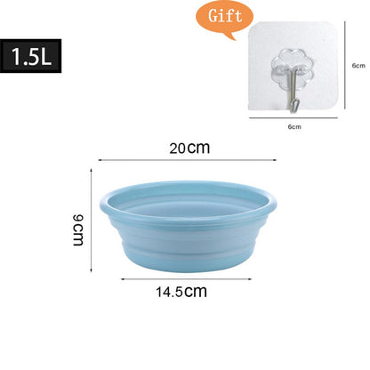 Portable Foldable Basin Silicone Travel Folding Wash Laundry Basin Safe Durable Foldable Easy to Store Basin Bathroom Supplies