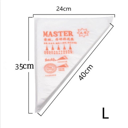 50PCS Disposable Pastry Bags Cake Cream Decoration Kitchen Icing Food Preparation Bags Cup Cake Piping Tools Baking Accessories