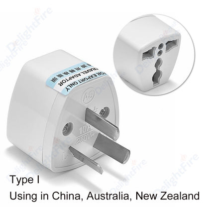 1pcs Universal AU UK US EU Plug Adapter US to EU Plug Converter Australian KR Euro Travel Adapter Power Electric Socket Outlet