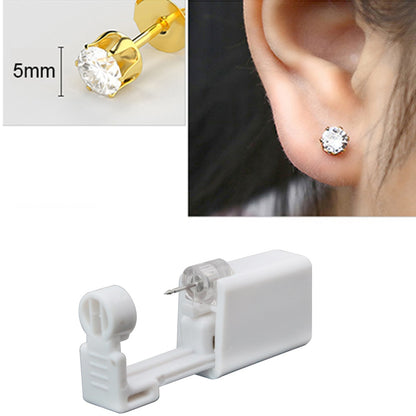 1/2/4Pcs Disposable Sterile Ear Piercing Unit Cartilage Tragus Helix Piercing Gun No Pain Piercer Tool Machine Kit Stud Jewelry