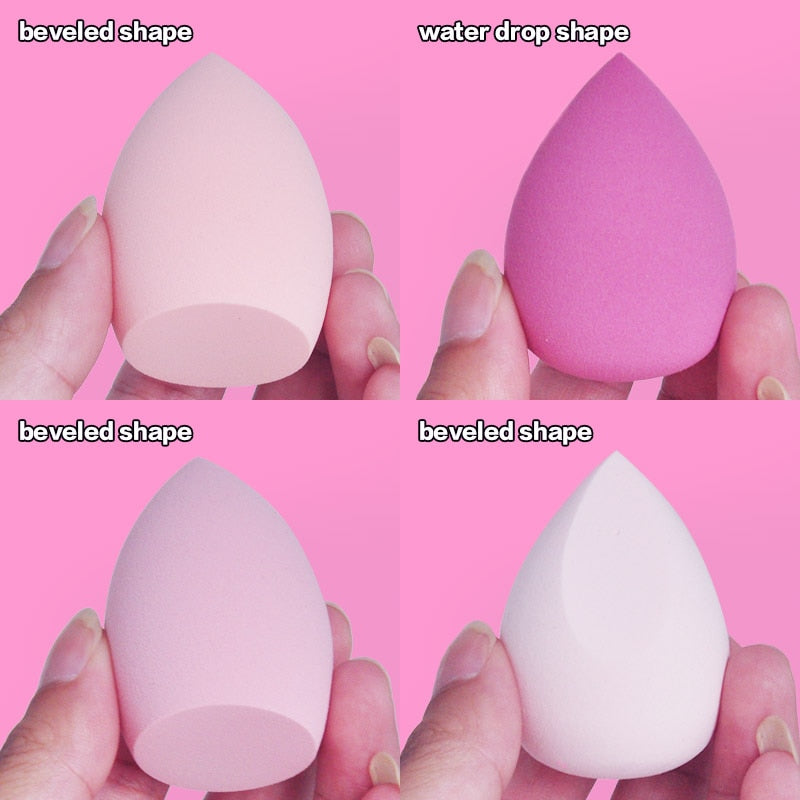 4pcs Makeup Sponge Powder Puff Dry and Wet Combined Beauty Cosmetic Ball Foundation Powder Puff Bevel Cut Make Up Sponge Tools