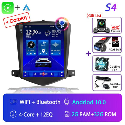 For Chevrolet Cruze 2008-2014 Carplay Android 11 Car Radio Multimedia Video Player Navigaion Head Unit Stereo 2Din Audio Speaker