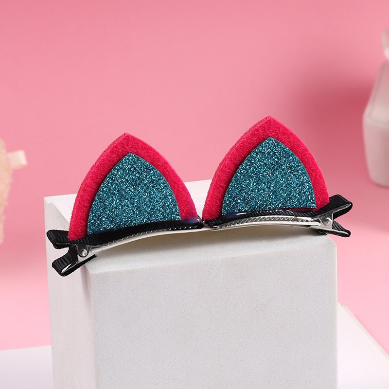 New Plush Cat Ears Hairpins Girls Cute Hair Clips Hair Accessories Women Sweet Barrettes Kids Fashion Ornaments Gift