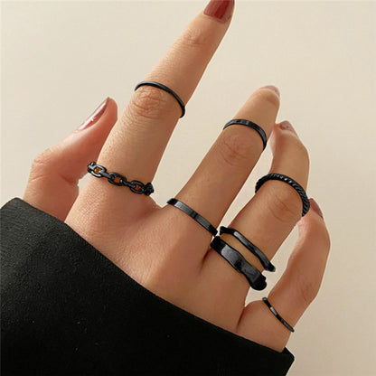 Hip Hop Cross Ring On Finger Chains Adjustable Jewelry Rings for Men Women Gothic anillos Aesthetic Rings 2023 Trend Accessories