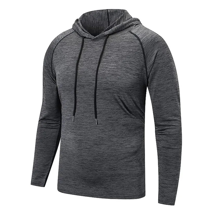 ZengVee Men's Long Sleeve T Shirt Running Athletic Hoodies Gym Tops for Breathable Sweatshirt Pullover Workout Training Tops