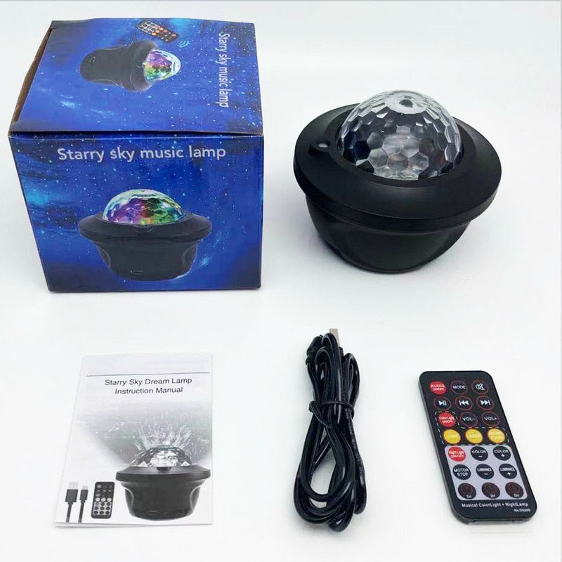 Led Star Galaxy Sterrenhemel Projector Nachtlampje Ingebouwde Bluetooth-Speaker Voor Slaapkamer Decoratie Kind Kids Birthd