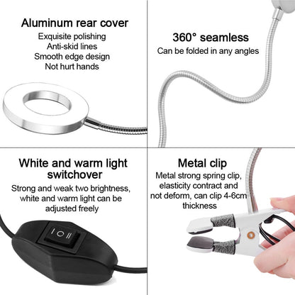 Tattoo Lamp With Clamp USB LED Lamp Cold Light Eyebrow Makeup Illuminator Equipment Improved Tattoo Nail Art Beauty Salon Tools