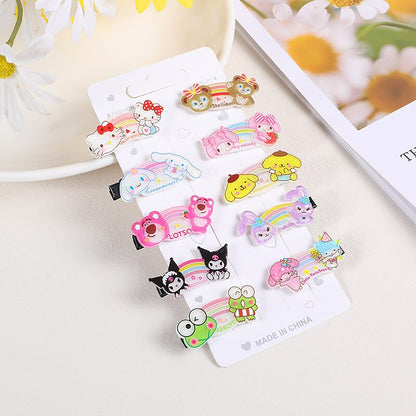 10PCS/Set New Cute Cartoon Unicorn Hair Clips for Girls Colorful Sweet Unicorn Hairpin Kids Barrette Hair Accessories for Girls