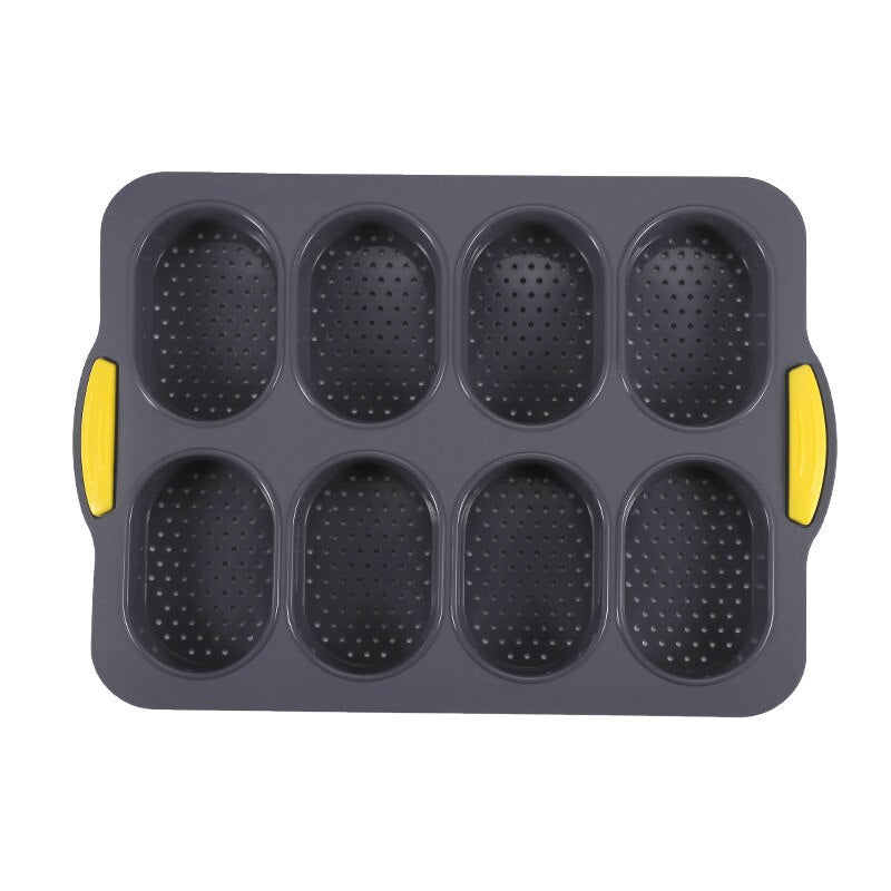 Mini baguette baking tray Bread baking mould Silicone non-stick bread baking tray Mould for baking French bread stick rolls 1PC