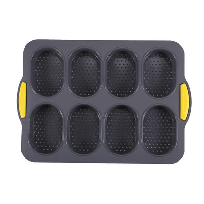 Mini baguette baking tray Bread baking mould Silicone non-stick bread baking tray Mould for baking French bread stick rolls 1PC