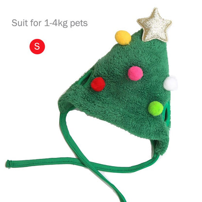 Funny Dog Christmas Hat Pets Santa Bibs New Year Party Cosplay Costume Puppy Cap Cute Cats Bandana Clothes Accessories Gift