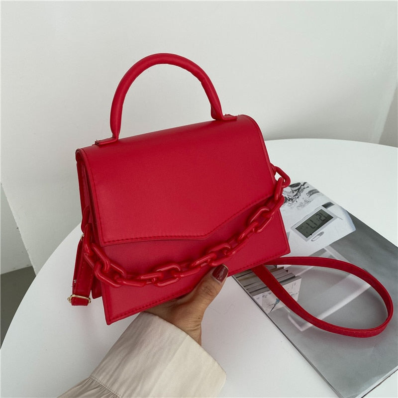 Women Bag New Chain Small Female Bag New Fashion Crossbody Shoulder Messenger Bag Handbag Purse Pure Candy Color Hand Bag