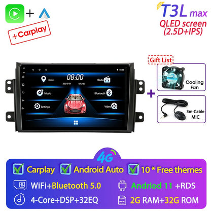 Android Car Radio for Suzuki SX4 2006-2013 Fiat Sedici 2005-2014 Multimedia Video Player Navigation 2din Carplay Stereo Audio