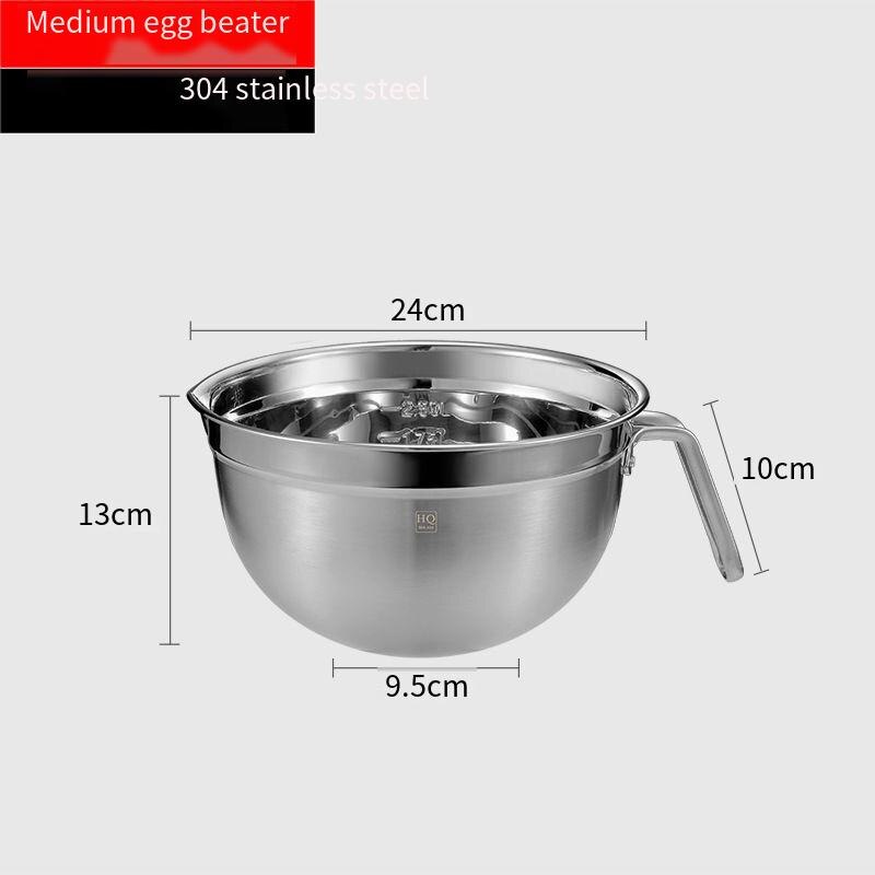 WePick Baking Stainless Steel Fruit Salad Bowls with Handle Metal Flour Egg Mixing Basin Kitchen Tableware Bowl Food Container