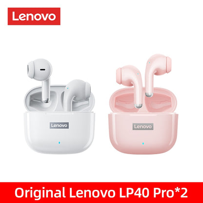 Original Lenovo LP40 Pro TWS Earphones Wireless Bluetooth 5.1 Sport Noise Reduction Headphones Touch Control 250mAH 2022 New