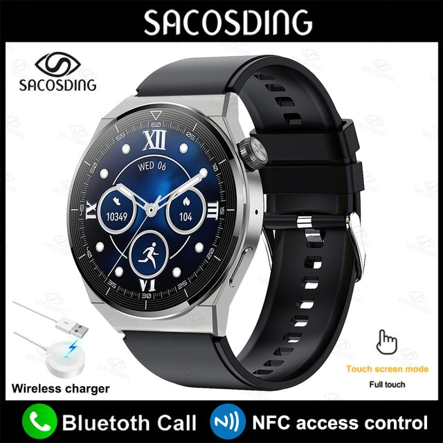 2023 NFC Smart Watch Men GT3 Pro AMOLED 390*390 HD Screen Heart Rate Bluetooth Call IP68 Waterproof SmartWatch For Huawei Xiaomi