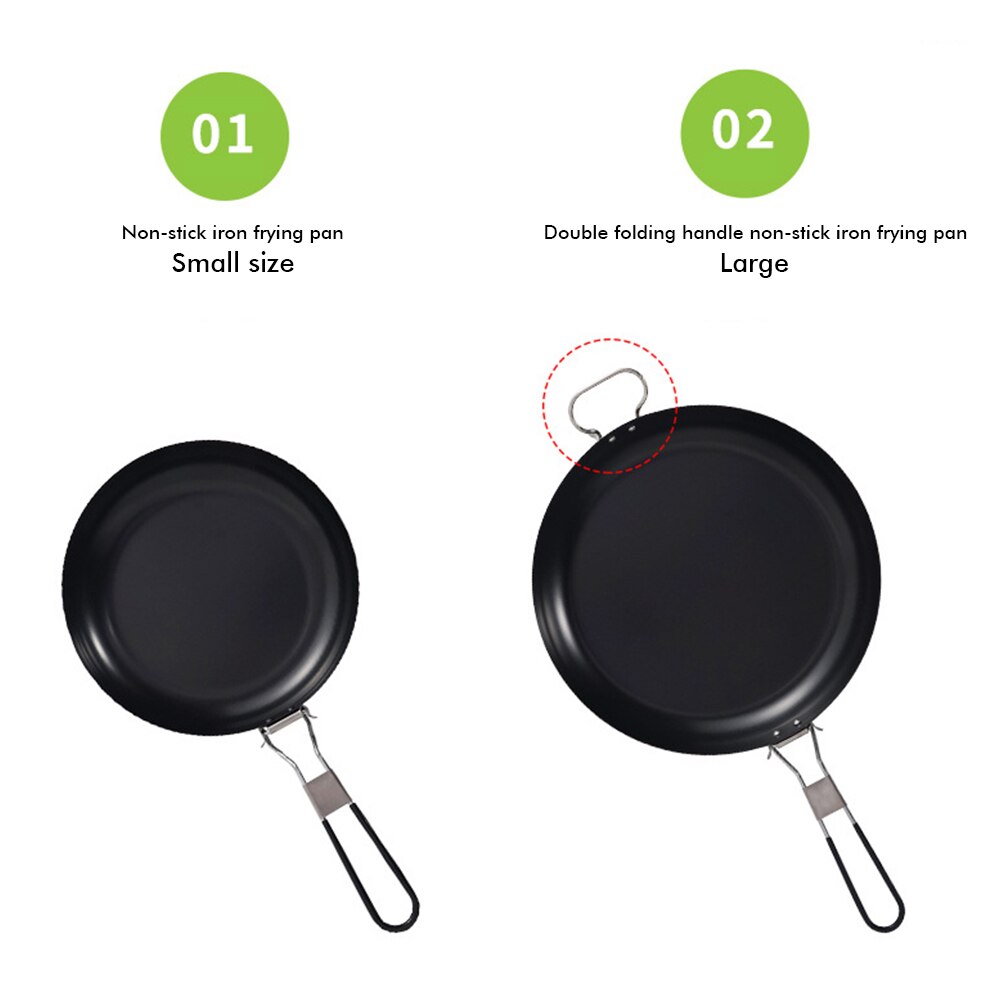 Nonstick Frying Pan Foldable Handle Non Stick Skillet Easy Cleaning Non Stick Camping Pan Multifunctional Camp Cooking Supplies