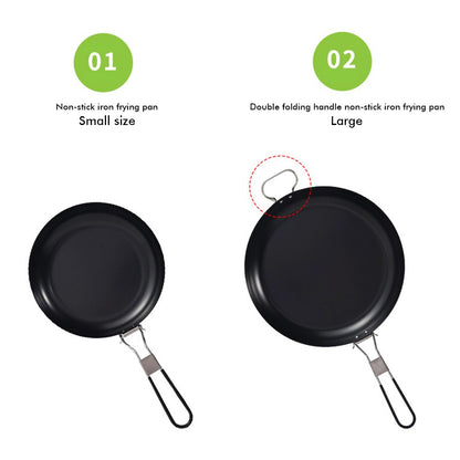 Nonstick Frying Pan Foldable Handle Non Stick Skillet Easy Cleaning Non Stick Camping Pan Multifunctional Camp Cooking Supplies