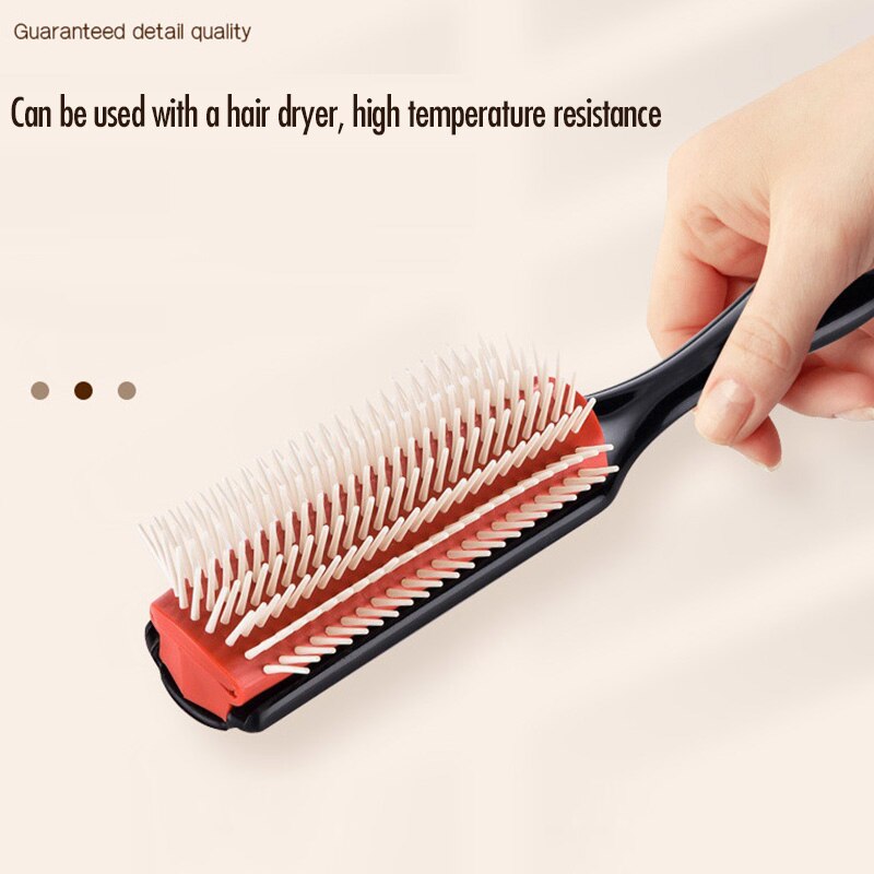 Hair Brush Rat 9 Massage  Women Men  Straight Curl  Dry And Wet Professional Hairdressing Equipment Barber Tools For Salon