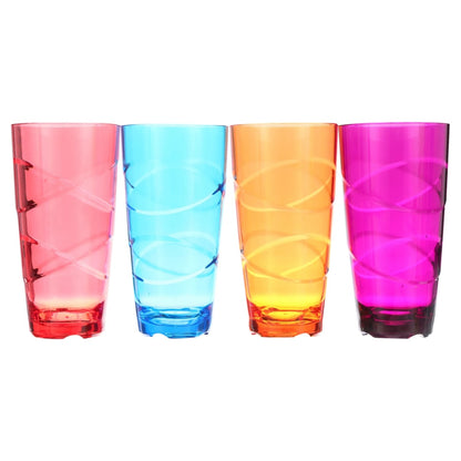 24-Ounce Multi-Colored Plastic Tumbler Set of 8 Cups Drink Items Free Shipping Coffee Cup Mug Drinkware Kitchen Dining Bar Home