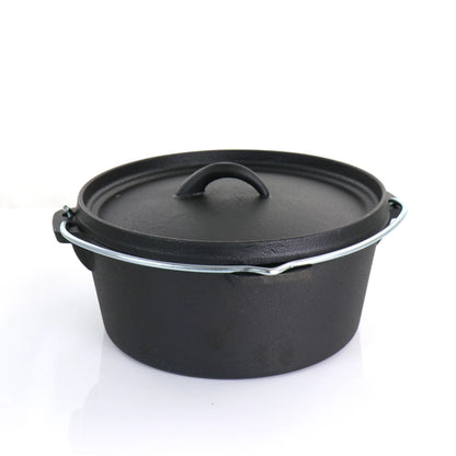 MegaChef Pre-Seasoned Cast Iron 5-Piece Kitchen Cookware Set, Pots and Pans cooking pots set