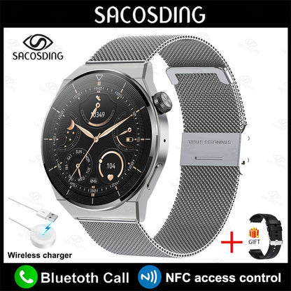 2023 NFC Smart Watch Men GT3 Pro AMOLED 390*390 HD Screen Heart Rate Bluetooth Call IP68 Waterproof SmartWatch For Huawei Xiaomi