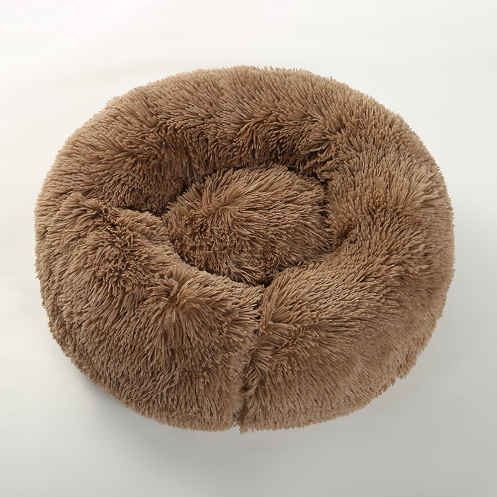 Pet Cat Bed Cushion Comfortable Donut Round Plush Kennel Pet Dog Nest Bed Winter Ultra Soft Washable Pet Bed for Dogs Cats