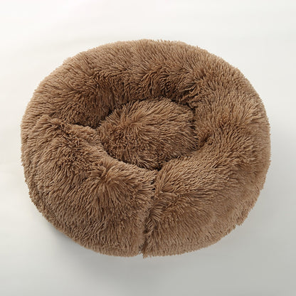 Pet Cat Bed Cushion Comfortable Donut Round Plush Kennel Pet Dog Nest Bed Winter Ultra Soft Washable Pet Bed for Dogs Cats