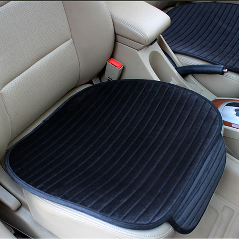 Car Seat Cover Car Accessory Front Rear Flocking Cloth Winter Warm Cushion Breathable Protector Mat Pad Universal Auto Interior