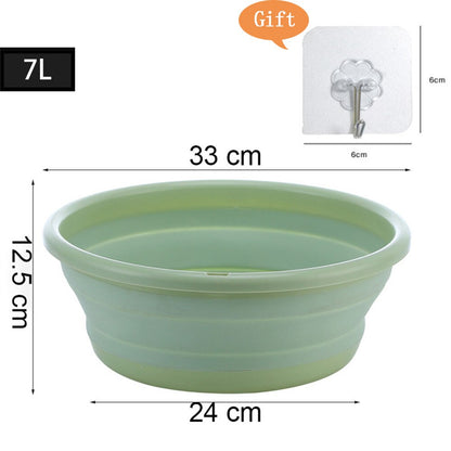 Portable Foldable Basin Silicone Travel Folding Wash Laundry Basin Safe Durable Foldable Easy to Store Basin Bathroom Supplies